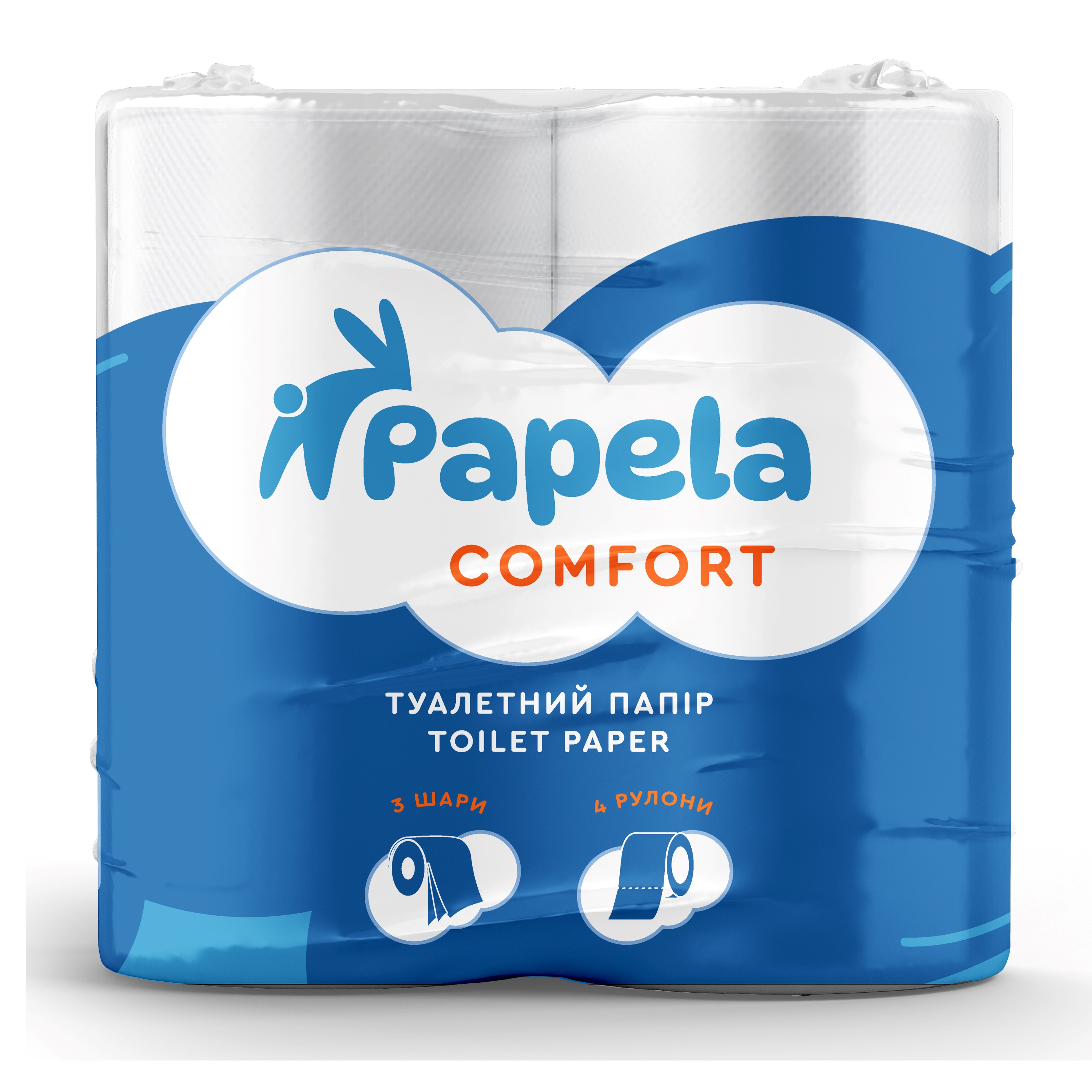 Туалетний папір Papela Comfort 4 шт/уп